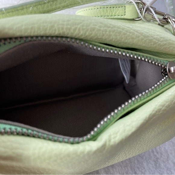 NEW HYETHE Soft Pillow Leather Mini Bag Light Lime Green Korea Crossbody - Picture 10 of 15